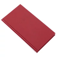 Zsebnaptár REALSYSTEM Standard álló fehér lapos bordó 2026.