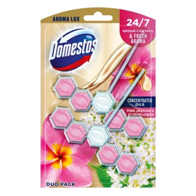 Toalett öblítő DOMESTOS Aroma Lux Pink Jasmine & Elderflower 2x55g