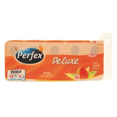 Toalettpapír PERFEX Deluxe 3 rétegű 10 tekercses barack