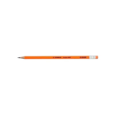 Grafitceruza STABILO Swano 4907 HB hatszögletű radíros neon narancssárga