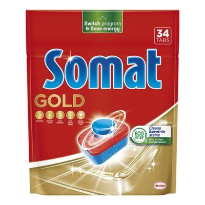 Mosogatógép tabletta SOMAT Gold 34 darab/doboz