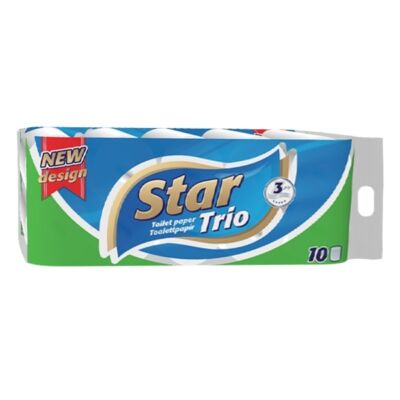 Toalettpapír STAR Trio 3 rétegű 10 tekercses