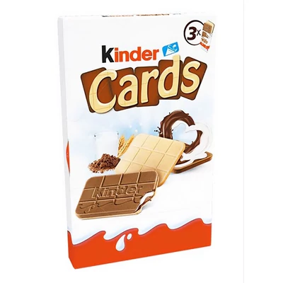 Csokoládé KINDER Cards 3 darabos 76,8 g
