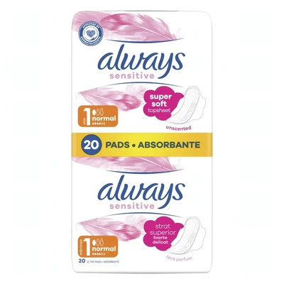 Egészségügyi betét ALWAYS Sensitive ultra normál 20 darabos
