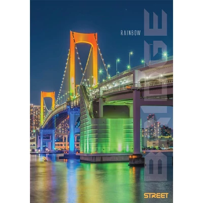 Füzet vonalas STREET A/5 54 lapos Bridge