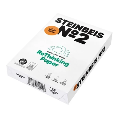 Fénymásolópapír STEINBEIS NO 2. ISO 80-s A/4 újrahasznosított 80 g 500 ív/csomag