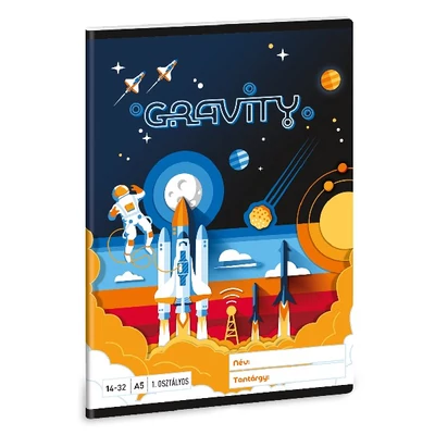 Füzet vonalas ARS UNA A/5 32 lapos 14-32 1. osztályos Gravity