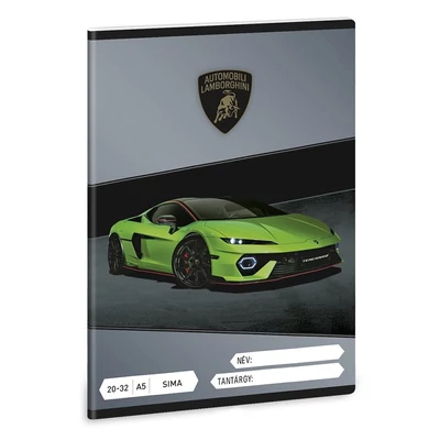 Füzet sima ARS UNA A/5 32 lapos 20-32 Lamborghini 5522