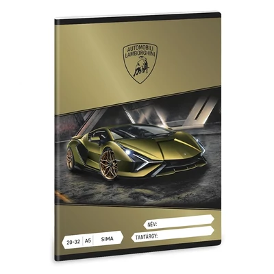 Füzet sima ARS UNA A/5 32 lapos 20-32 Lamborghini 5523