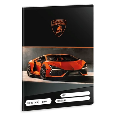 Füzet sima ARS UNA A/5 32 lapos 20-32 Lamborghini narancssárga
