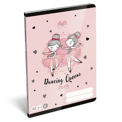 Füzet sima LIZZYSULI A/5 32 lapos 20-32 Tiny Dancer Lovely Ballerina