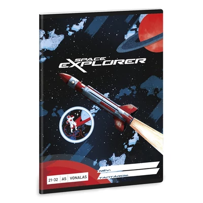 Füzet vonalas ARS UNA A/5 32 lapos 21-32 4-8.osztályos Space Explorer
