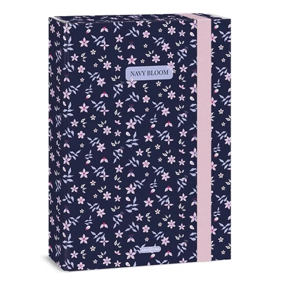 Füzetbox ARS UNA A/4 Navy Bloom