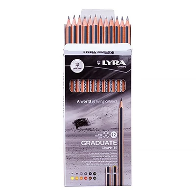 Grafitceruza LYRA Graduate 4H-6B hatszögletű környezetbarát 12 darabos
