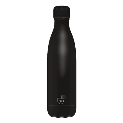 Kulacs duplafalú ARS UNA fém 500 ml Noir