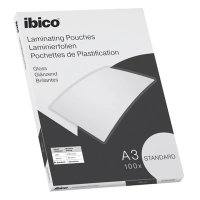 Lamináló fólia IBICO A/3 303x426mm 125 mikron fényes 100/dob