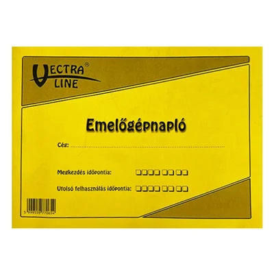 Nyomtatvány emelőgépnapló VECTRALINE A/5 fekvő