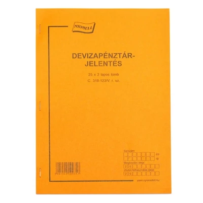 Nyomtatvány pénztárjelentés deviza