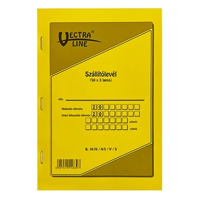 Nyomtatvány szállítólevél VECTRALINE A/5 50x3