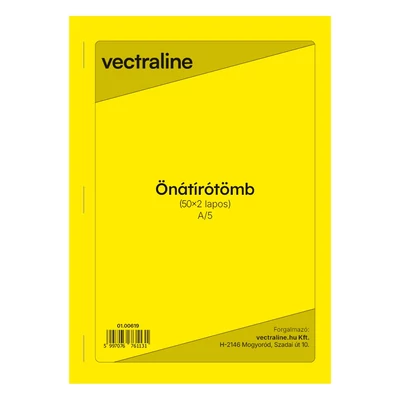 Önátírótömb VECTRALINE A/5 álló 50x2 lapos