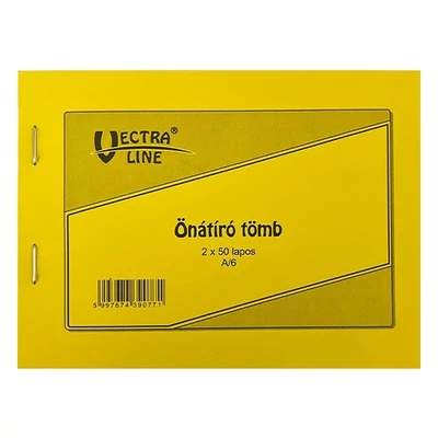 Önátírótömb VECTRALINE A/6 50x2 példány
