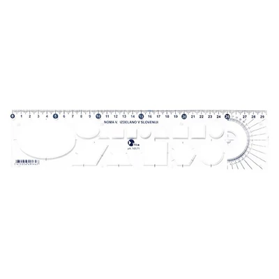 Sablon vonalzó OPTIMA átlátszó 30cm