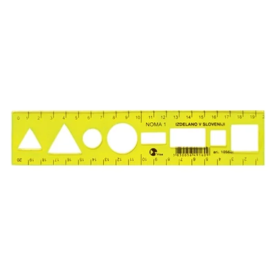 Sablon vonalzó OPTIMA fluor 20cm
