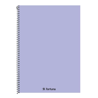 Spirálfüzet kockás FORTUNA Monocolor A/4 70 lapos pasztell lila