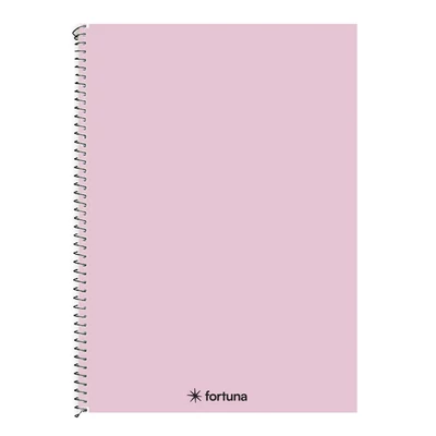 Spirálfüzet kockás FORTUNA Monocolor A/4 70 lapos pasztell rózsaszín