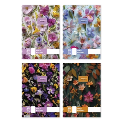 Spirálfüzet vonalas Dream Flowers A/5 70 lapos vegyes minták