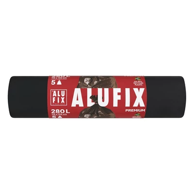 Szemeteszsák ALUFIX 280L 60 mikronos fekete 5 darabos