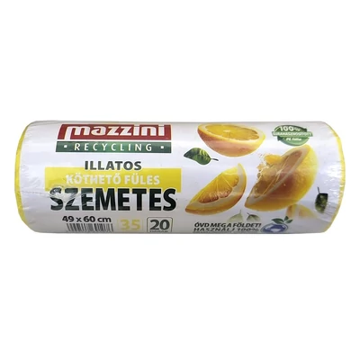 Szemeteszsák MAZZINI 35L illatosított citrusos húzófüles 49x60 cm 20 darabos