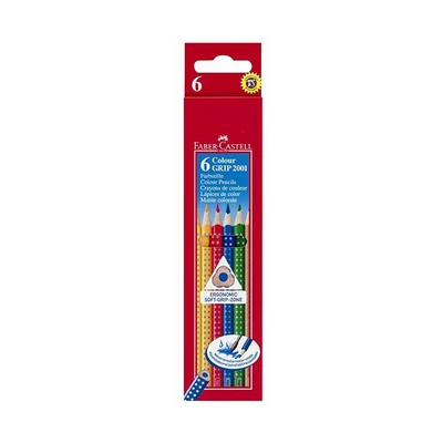 Színes ceruza FABER-CASTELL Grip háromszögletű 6 darabos