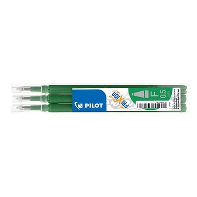 Tollbetét roller PILOT Frixion Clicker/Ball radírozható 0,25 mm zöld 3 darabos