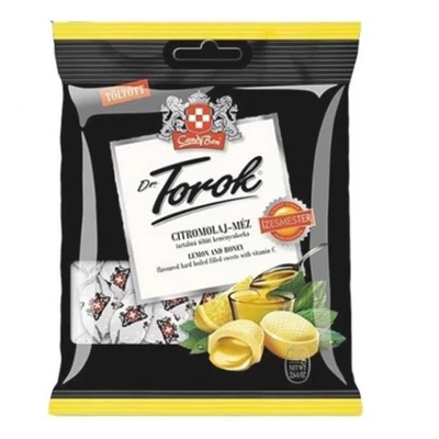 Töltött keménycukorka DR. TOROK citromolajjal és mézzel 75 g