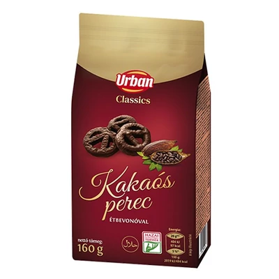 Töltött ostya URBAN Classic kakaós perec 160 g